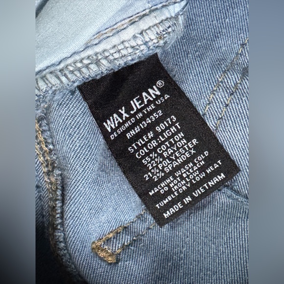 Bundle of 2 Wax Jean & Enjean Skinny Jeans - Medium & Light Wash - Sizes 5/M - Picture 9 of 13